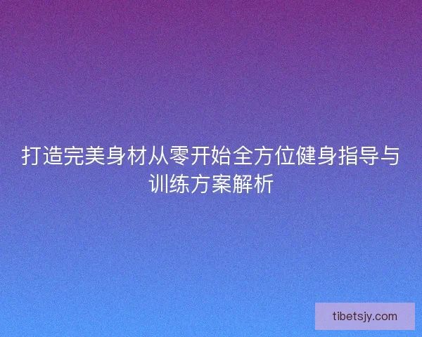 打造完美身材从零开始全方位健身指导与训练方案解析